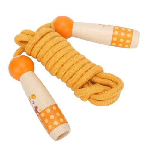 Corde à Sauter en bois Fitness Jouet 3m Orange