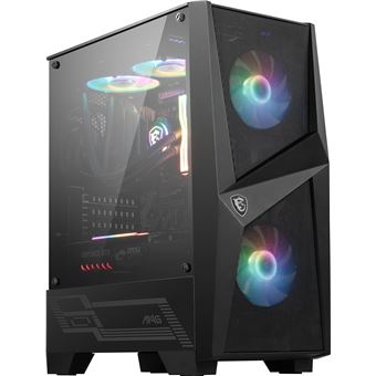 Boitier Moyen Tour ATX MSI Mag Forge 100M RGB avec panneau vitré (Noir)