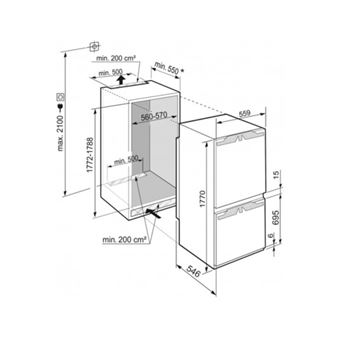 Réfrigérateurs combinés 264L LIEBHERR D, ICD5123-20