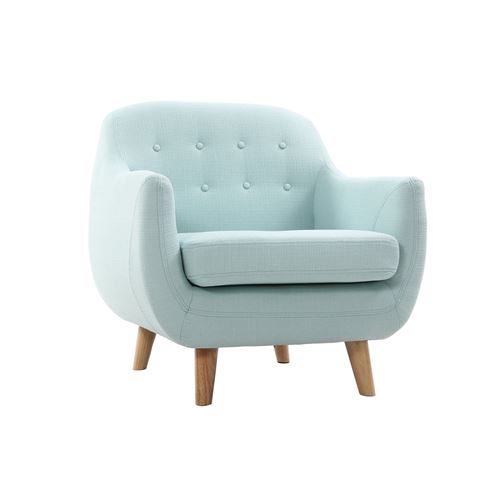Fauteuil scandinave déhoussable menthe à l'eau YNOK