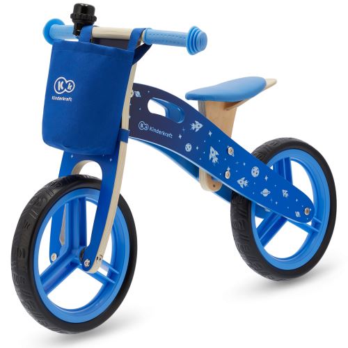 Kinderkraft RUNNER Galaxy Draisienne en Bois Eco, Enfant, Vélo, Accessoire, Bleu