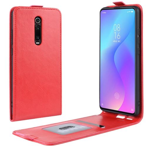 Etui en PU retournement vertical rouge pour votre Xiaomi Redmi K20/K20 Pro/Mi 9T/Mi 9T Pro