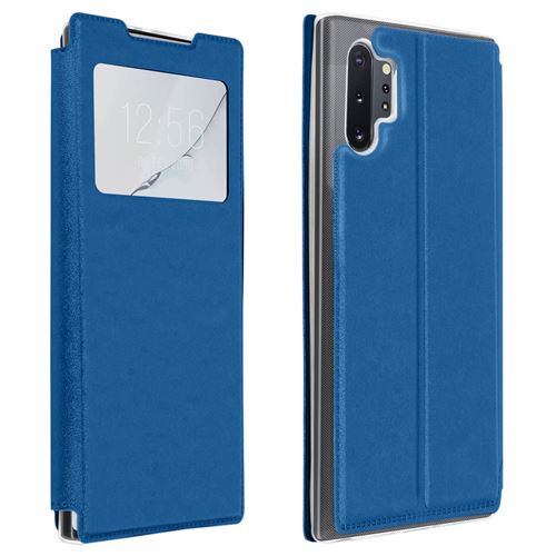Housse pour Samsung Galaxy Note 10 Plus Porte-carte Support Vidéo bleu