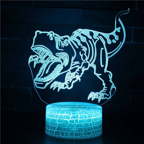 Stack Lampe 3D Tactile Veilleuses Enfant 7 Couleurs Avec Telecommande - Dinosaure #30 - Image 1