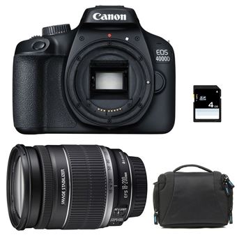 canon eos 4000d 18 200 is sac sd 4go