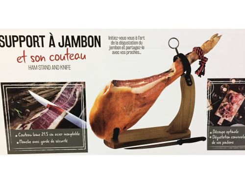 6€ sur Support A Jambon Et Son Couteau Lame 21.5 Cm Ustensile