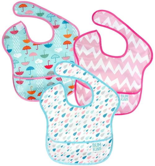 Bumkins Lot de 3 Super Bavoirs - Waterdrops