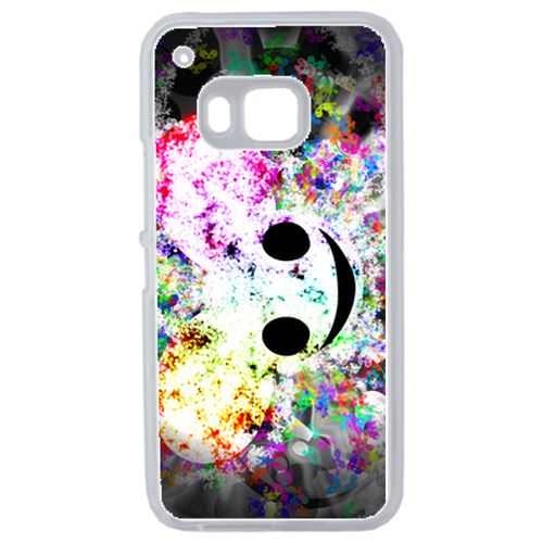 Coque Sourire Multicolor Souris Compatible Htc One 2 M9 Transparent