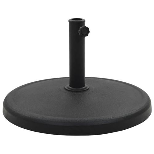 Base Per Parasole Rotonda In Poliresina 19 Kg Nera - Vidaxl