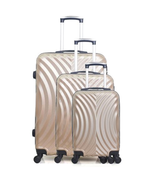 Set de 3 valises HERO | LAGOS-A beige en ABS