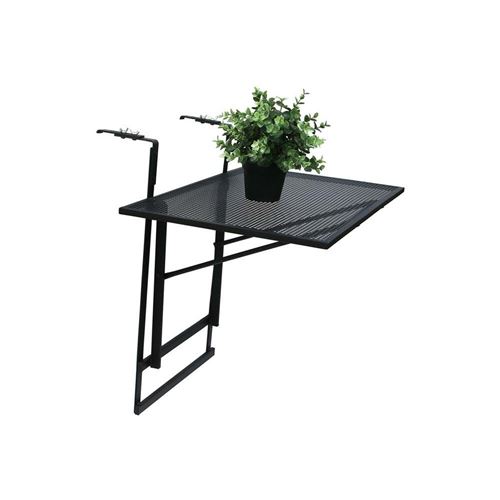 The Home Deco Factory Table de balcon pliable en métal Lina Noir The Home Deco Factory Table de balcon pliable en métal Lina Noir