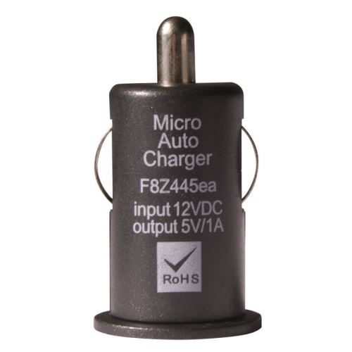 Mini chargeur USB sur prise allume cigare 1A noir