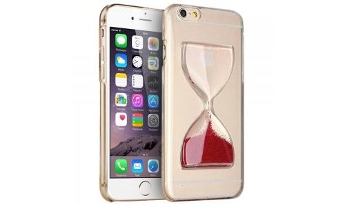 Coque rigide pour iPhone 6 collection Sablier avec sable rouge