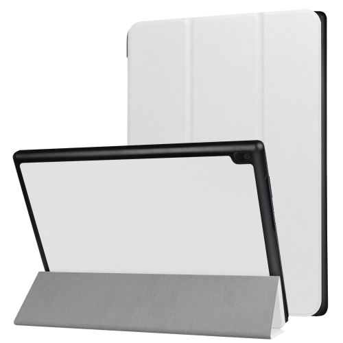 Etui en PU stand plié en flip blanc pour votre Lenovo Tab 4 10