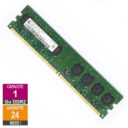 Barrette Mémoire 1Go Ram Ddr2 Qimonda Hys64T128020Eu-2.5-B2 Dimm Pc2-6400U 2Rx8