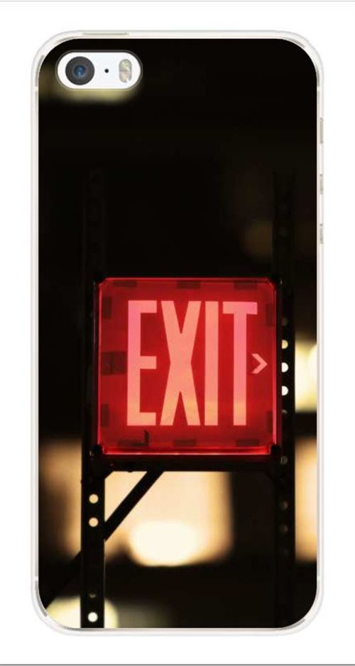 Coque en silicone imprimée compatible iPhone 5 iPhone 5S Exit
