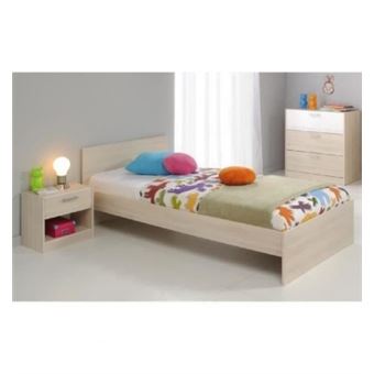 Marco Chambre Enfant Complete Style Contemporain Decor Acacia Clair Et Blanc Mat L 90 X L 190 Cm Chambres Enfant Completes Achat Prix Fnac