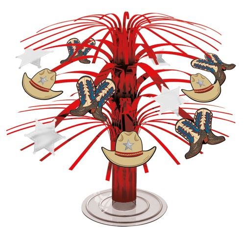 Amscan décoration de fête wild west 19 cm papier d'aluminium/papier rouge