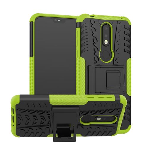 Coque en TPU antidérapant hybride vert pour votre Nokia 7.1