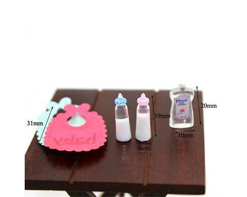 1:12 poupées maison miniature bébé biberons shampooings Set pépinière accessaire