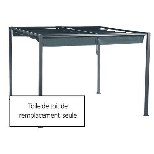 Toile de remplacement ardoise pour tonnelle carrée Palmeira Hespéride