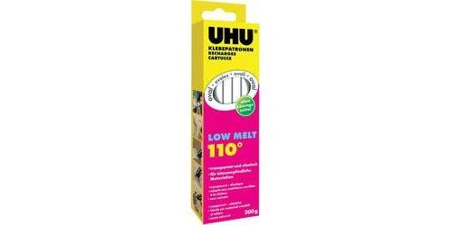 Uhu Recharge de colle Low Melt, 200 g, transparent - Lot de 2