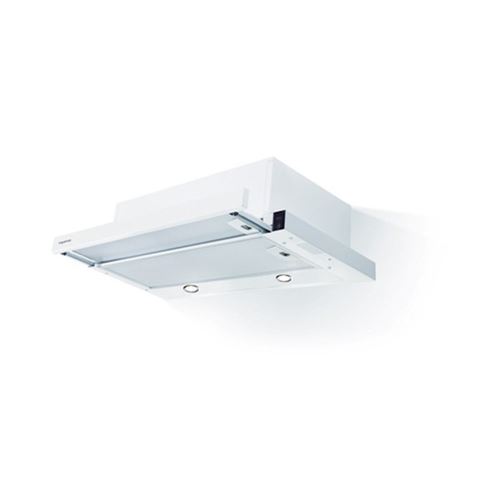 Mepamsa Superline Glass 60 - Hotte - Téléscopique - largeur : 59.8 cm - profondeur : 30 cm - extraction et recirculation (avec kit de recirculation supplémentaire) - blanc