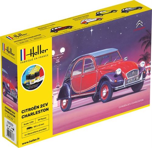 Starter Kit Citroen 2cv Charleston - 1:24e - Heller