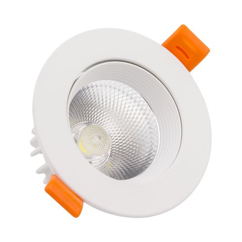 Spot LED Downlight COB Orientable Rond 15W Blanc Coupe Ø110 mm Blanc Neutre 4500K 60º