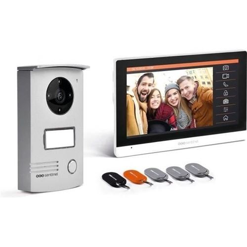 Joom Scs Sentinel Interphone Vidéo Filaire Avec Badges Visiodoor 7+ Rfid - Écran Tactile 7 - Vision Nocturne - Garantie 5 Ans Gris - Image 3