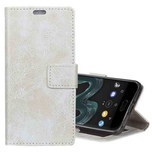 Wiko WIM Housse Etui Cuir PU Blanc Effet Peau rétro ALS49519