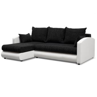 Canape D Angle Convertible Et Reversible En Simili Et Tissu Piana