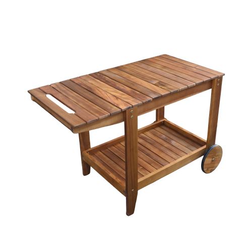 Desserte contemporaine en acacia