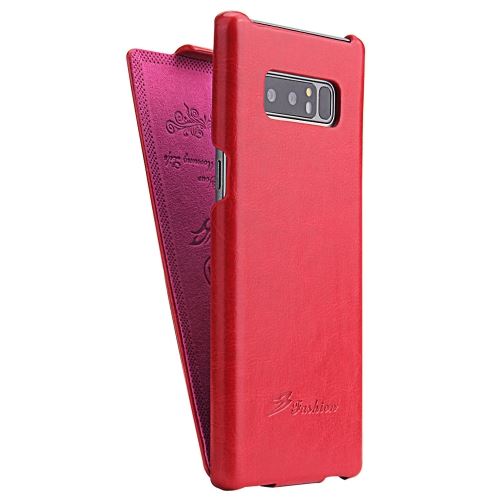 Galaxy Note 8 Housse Etui Cuir Pu Texture Huilé Rouge Als90680