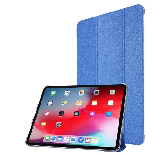 Etui en PU + TPU flip de soie avec support tri-pliure bleu ciel pour votre Apple iPad Pro 11 pouces (2020)