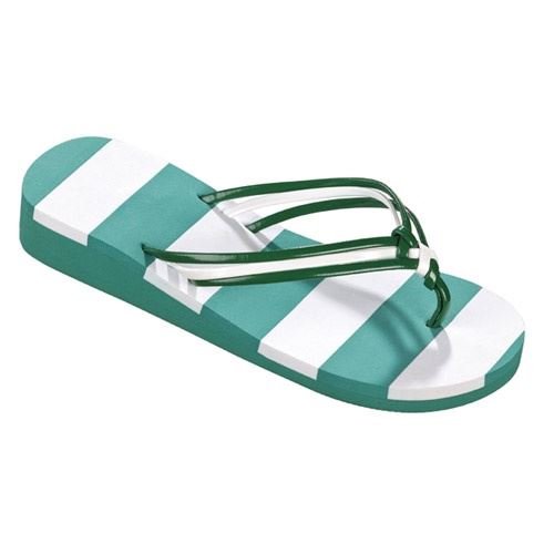 tongs dames vertes/blanches taille 42