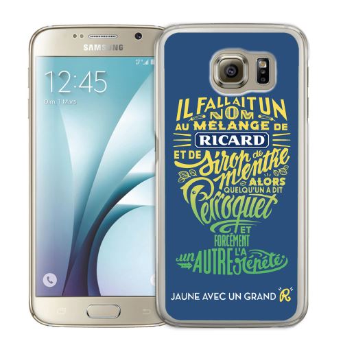 Coque pour Samsung Galaxy S6 Edge ricard perroquet
