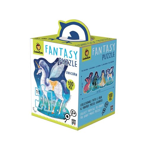 LUDATTICA Puzzle 100 pièces FANTASY PUZZLE LICORNE Multicolore