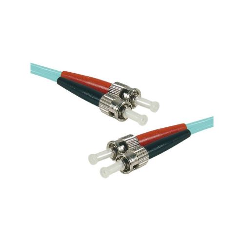 Jarretière optique duplex multimode OM3 50/125 ST-UPC/ST-UPC aqua - 15 m