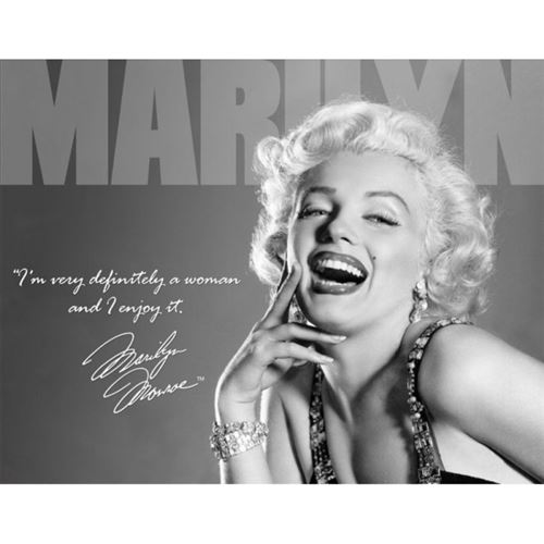 plaque marilyn monroe qui rit i'm a woman tole pub affiche