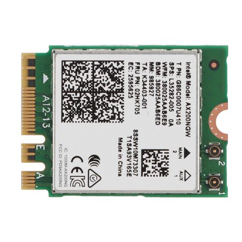 Internet Wi-Fi 6 Carte adaptateur de serveur de réseau AX200 NGFF M.2 avec Bluetooth 5.0