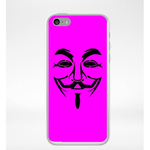 Coque Anonymous Rose Compatible Iphone 5c Transparent
