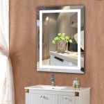Miroir Salle De Bain 100 X 60 Miroir Salle Bain Avec Eclairage Integre Led 60 80cm Accessoires Salles De Bain Et Wc Achat Prix Fnac