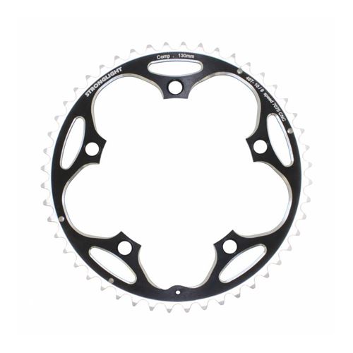 Plateau route 5bra 48dts d.130 exterieur noir alu 7075 stronglight type shimano 9-10v.