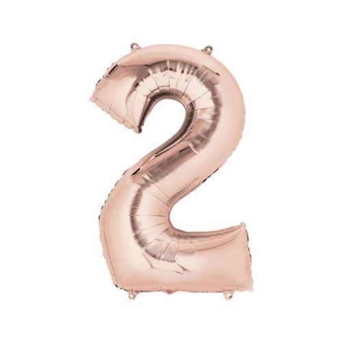 ballon chiffre 2 cuivre 88 cm