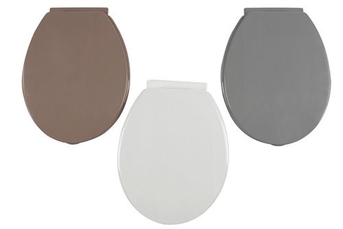 Lunette de toilette 46x37x7cm 3 assorties