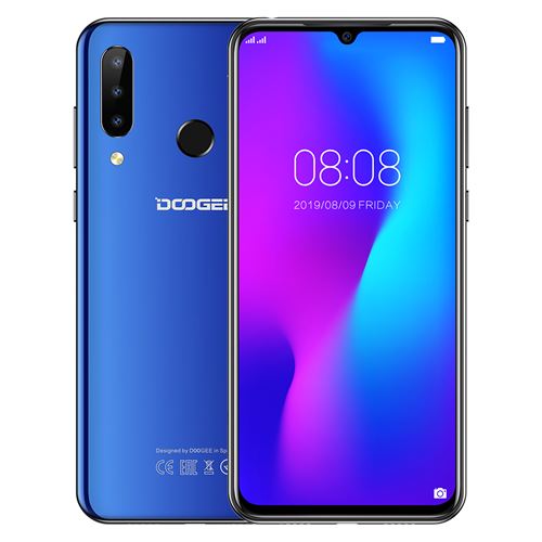 Smartphone DOOGEE N20 Triple Caméras Arrière 6,3 pouces 4Go 64Go bleu