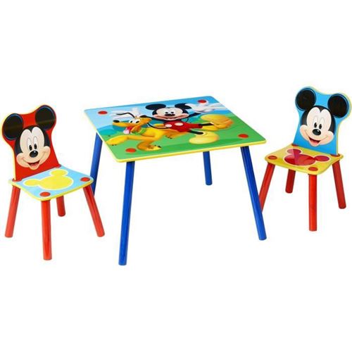 Disney Tafel en stoelen set 3-delig Mickey Mouse hout WORL119014