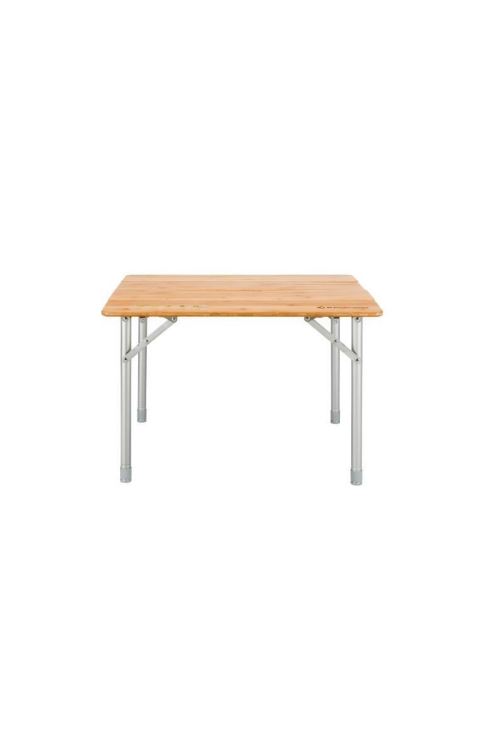 KING CAMP Table de camping aluminium avec revetement Bambou - 65x65 cm