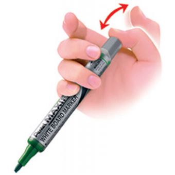 4 Marqueurs Pentel Maxiflo Pour Tableau Blanc - Pointe 4mm Noir, Rouge, Bleu, Vert - Encre Liquide Effaçable
